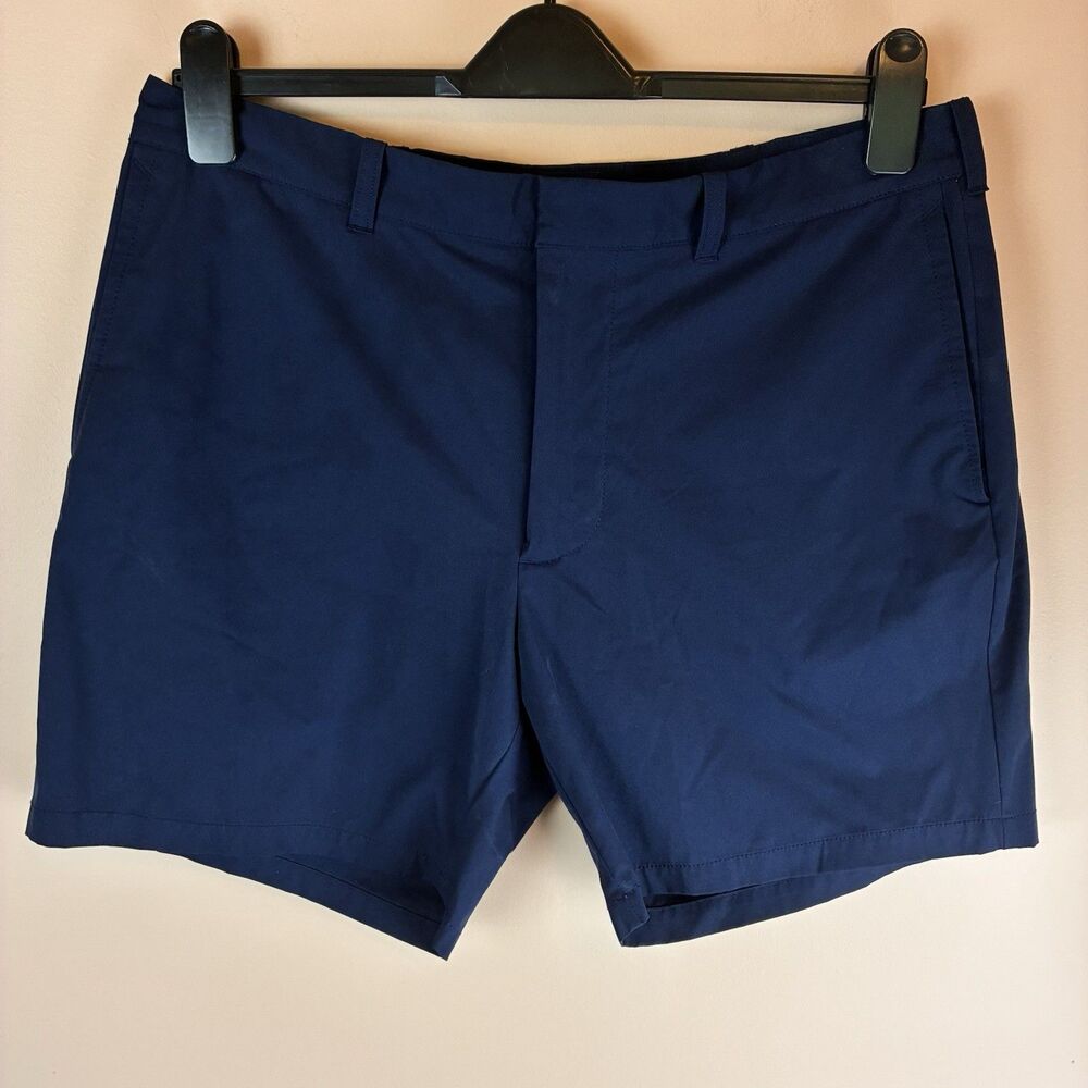 J Crew Mens Re-Imagined Navy Blue Golf Shorts Size 35